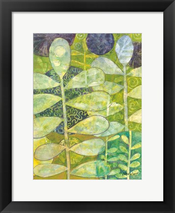 Framed Rising Green III Print