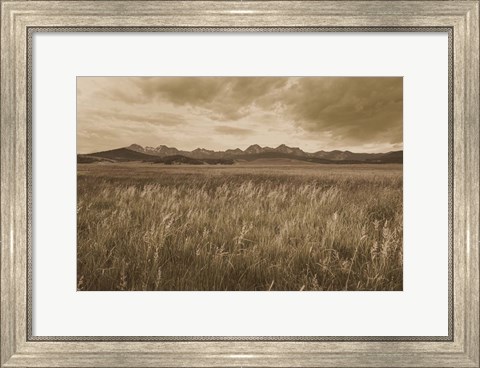 Framed Sawtooth Mountains Idaho II Dark Print