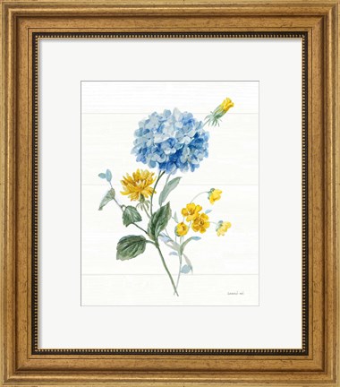 Framed Bees and Blooms Flowers III Print