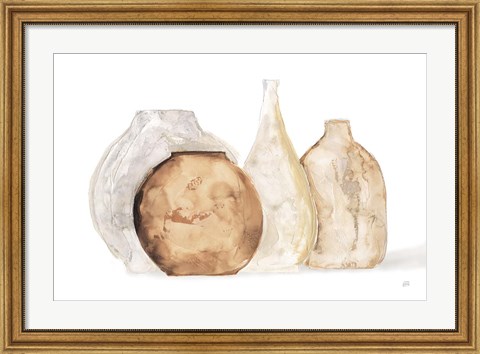 Framed Neutral Vases IV Shadow Print