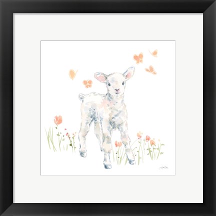 Framed Spring Lambs I Print