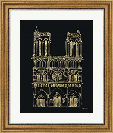 Framed Notre Dame Sketch Print