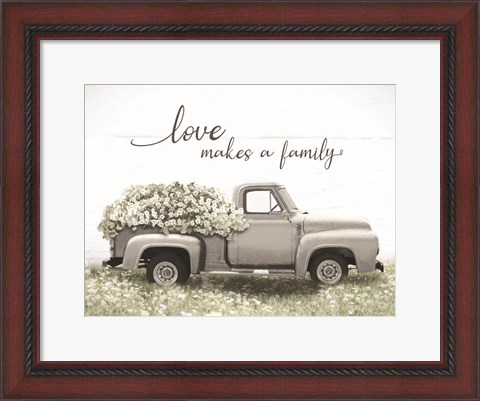 Framed Love Makes a Family Print