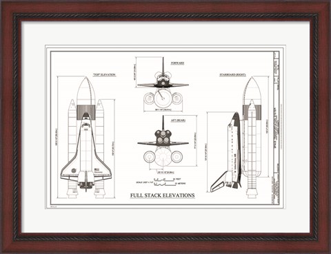 Framed Discovery Full Stack Elevations Print