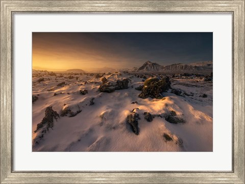 Framed Snowy Landscape Print