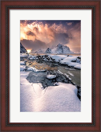 Framed Snowy Peaks Print