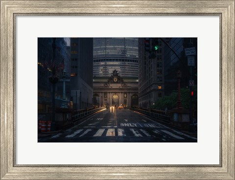 Framed Street at Night Print