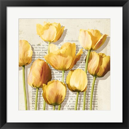 Framed Histoires de Tulipes (detail) Print