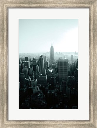 Framed Empire Blue Gray Print