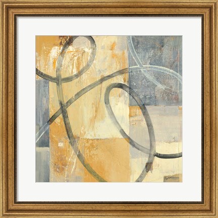 Framed Ribbon Dance I Autumn Print