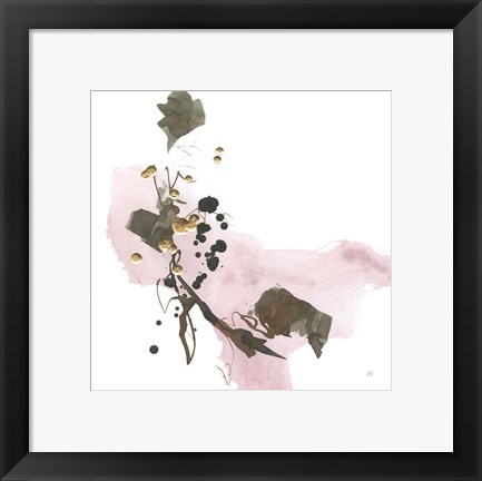 Framed Gold Dots IV Pink Print