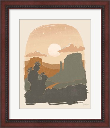 Framed Warm Desert I Print