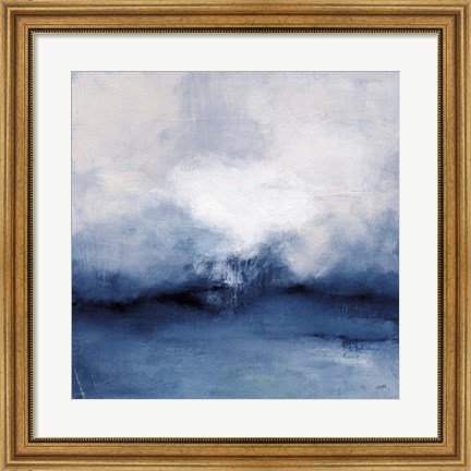 Framed Sea Spray Indigo Print