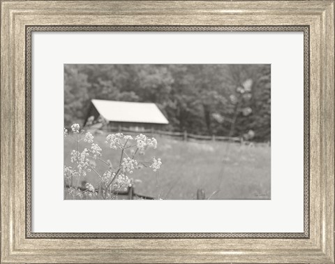 Framed Summer Farm III BW Print