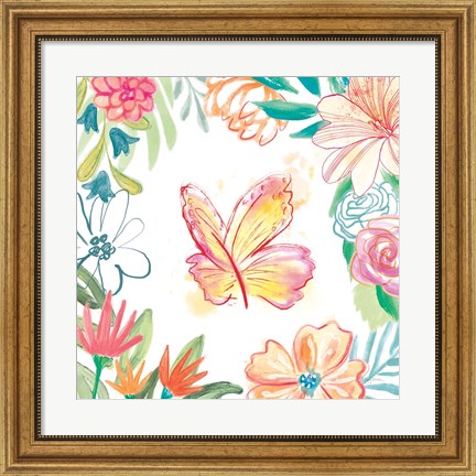 Framed Flower Fun IV Print