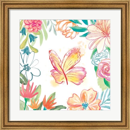 Framed Flower Fun IV Print