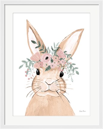 Framed Sweet Rabbit Brown Print