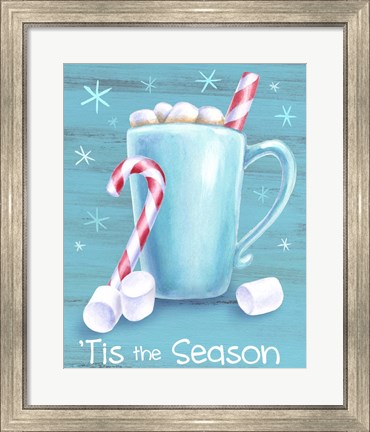 Framed Peppermint Cocoa II-Tis the Season Print