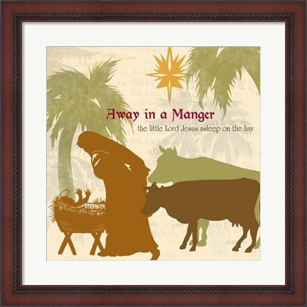 Framed Away in a Manger Print