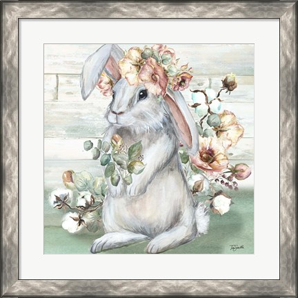 Framed Farmhouse Bunny II Print