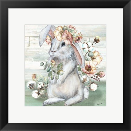 Framed Farmhouse Bunny II Print