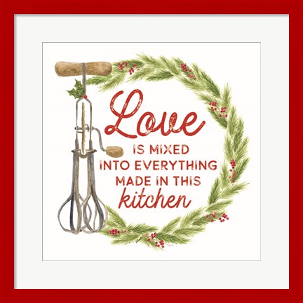 Framed Home Cooked Christmas I-Love Print