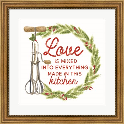 Framed Home Cooked Christmas I-Love Print