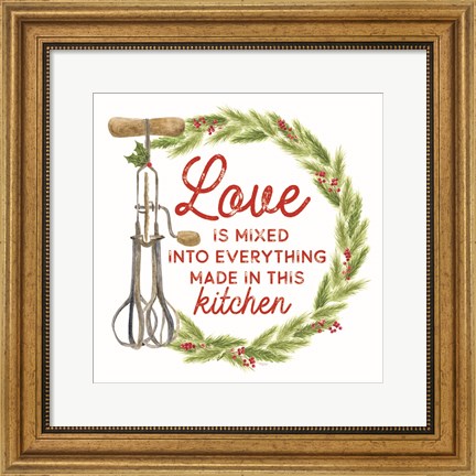 Framed Home Cooked Christmas I-Love Print