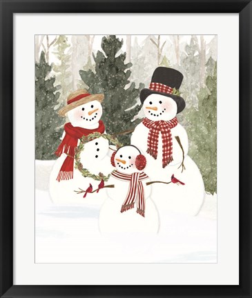 Framed Christmas in the Woods Portrait IV Print