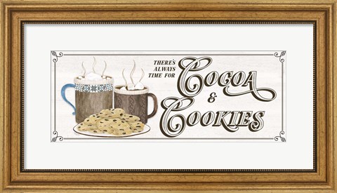 Framed Hot Chocolate Season Panel III-Cocoa &amp; Cookies Print