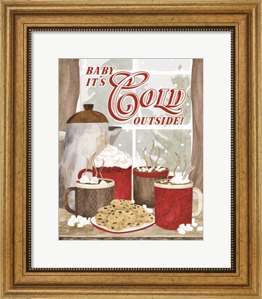 Framed Hot Chocolate Season Portrait II-Cold Outside Print