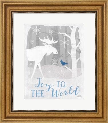 Framed Woodland Wishes III Blue Print