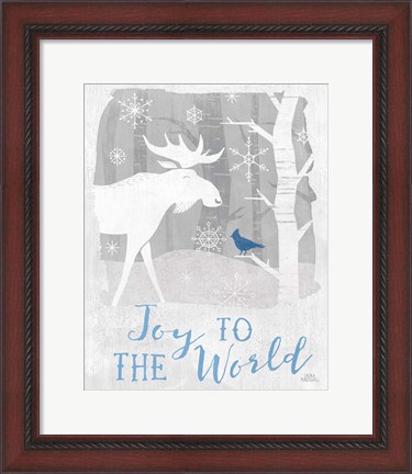 Framed Woodland Wishes III Blue Print