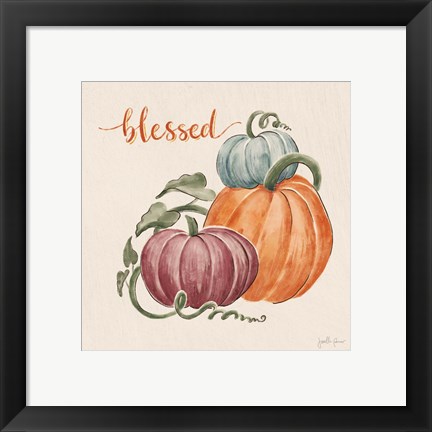 Framed Harvest Jewels IV Pumpkins Sq Print