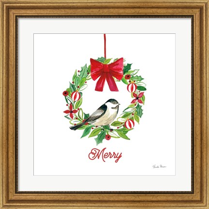 Framed Holiday Wreath Print