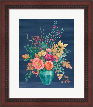 Framed Floral Drama III Print