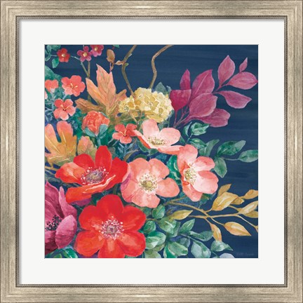 Framed Floral Drama VI Print