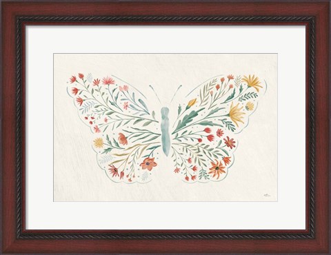 Framed Wildflower Vibes Butterfly Print