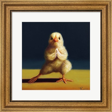 Framed Yoga Chick Side Lunge Print