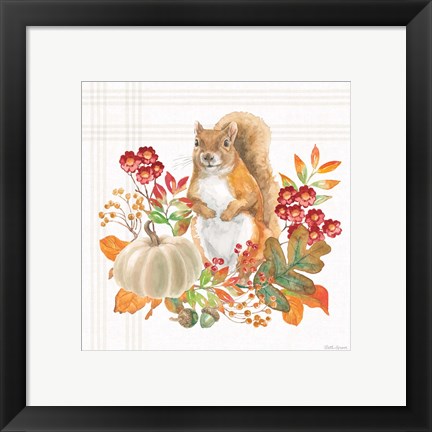 Framed Wooded Harvest III Print