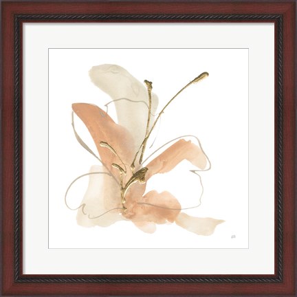 Framed Butterfly Flower I Print