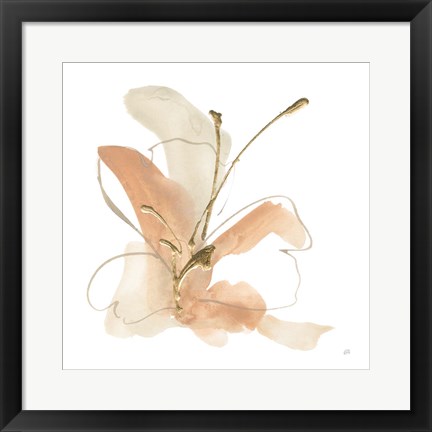 Framed Butterfly Flower I Print