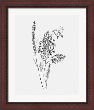 Framed Among Wildflowers I Print