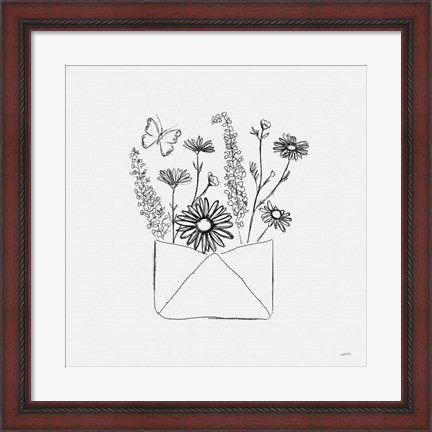 Framed Among Wildflowers V Print