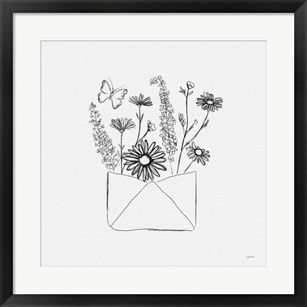 Framed Among Wildflowers V Print