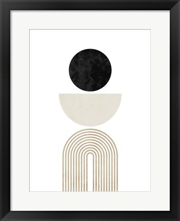 Framed Black Beige No. 1 Print