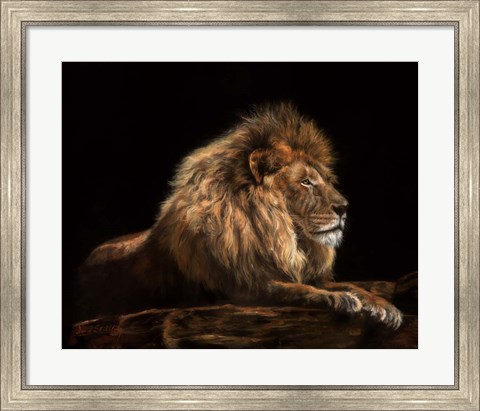 Framed Golden Lion Print