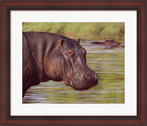 Framed Hippo Print