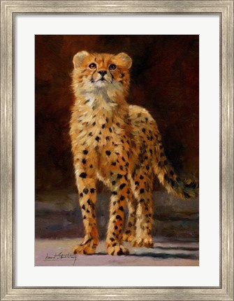 Framed Cheetah Cub Print