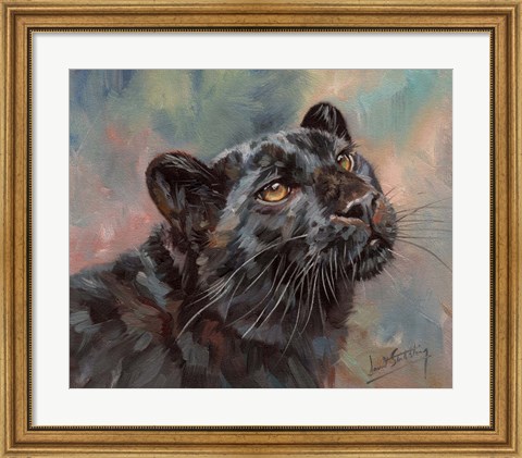 Framed Black Panther Portrait Print